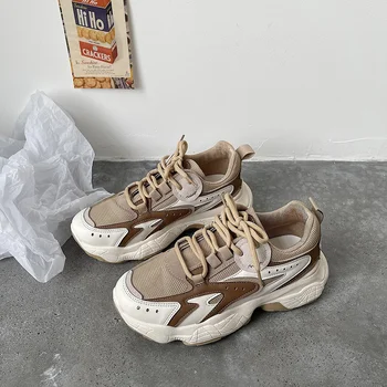 Ежедневни обувки, Дамски Пролетно Спортни обувки 2022 г., Улични маркови Маратонки с дебела подметка, женски Zapatillas Mujer Chaussure Homme