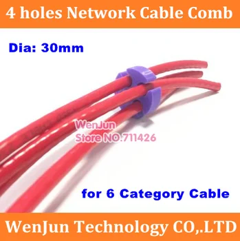 6 категория Мрежов модул мрежови кабелни линии гребен машина за теглене на кабели, Място за компютърна стая/Офис/Дом 4 дупки